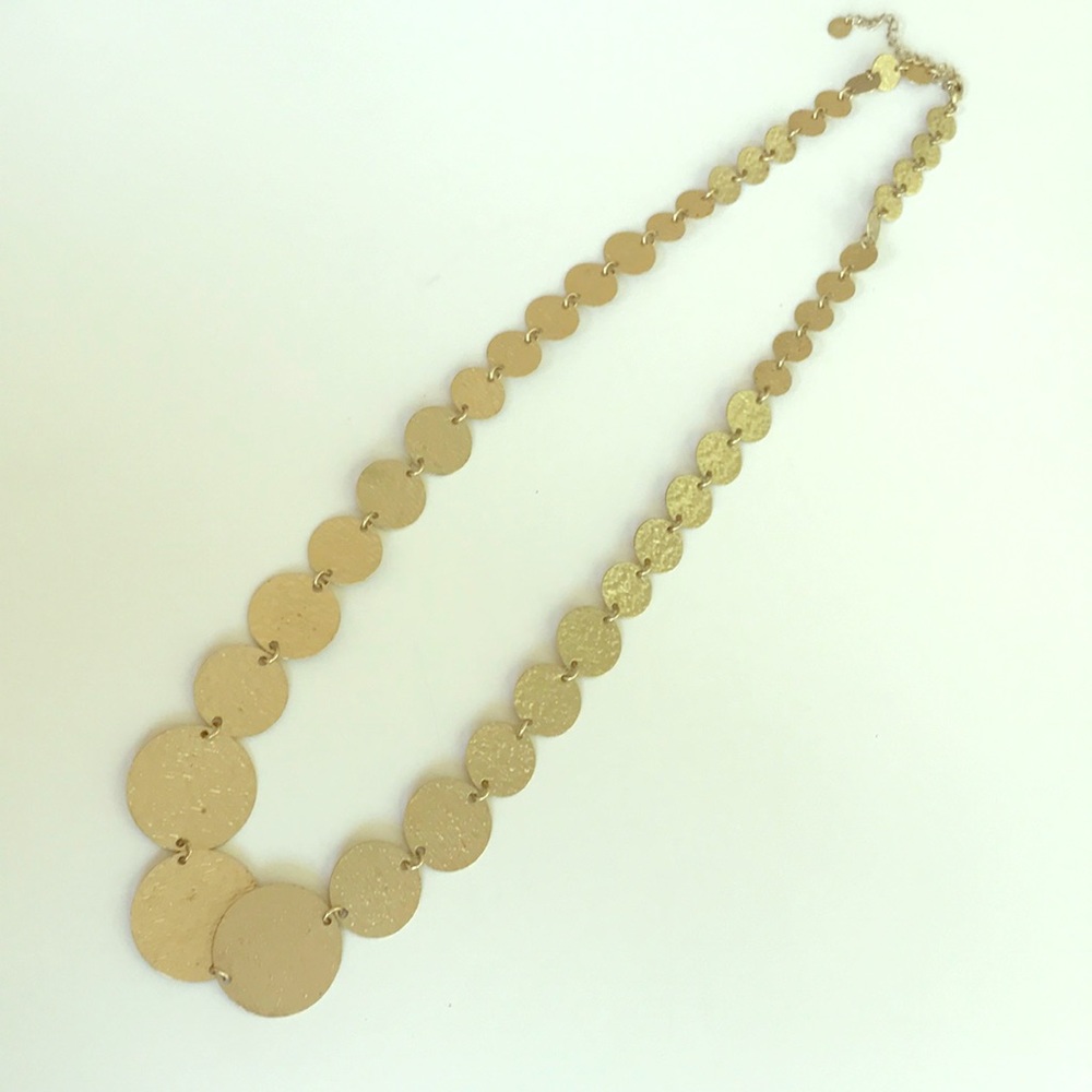 3/$20 Gold medallion long chain necklace